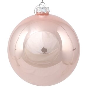 Стеклянный елочный шар Royal Classic 15 см, розовый бутон Winter Deco фото 1