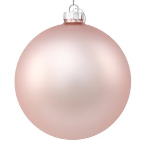 Стеклянный елочный шар Royal Classic 15 см, розовый бутон матовый Winter Deco фото 1