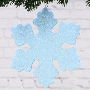 Снежинка Облако 20 см голубая, пеноплекс Winter Deco фото 1