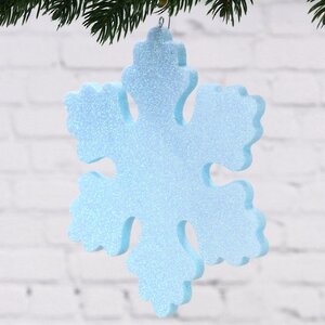 Снежинка Облако 20 см голубая, пеноплекс Winter Deco фото 2