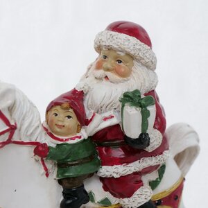 Новогодняя фигурка Санта Клаус и малыш Стю 13 см Boltze фото 2