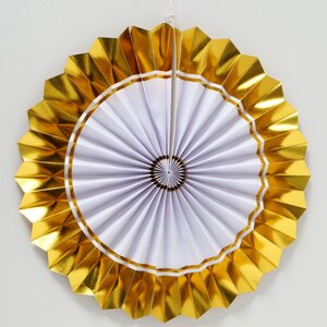 Набор бумажных украшений для интерьера White&Gold Geometry 6 шт Boltze фото 2
