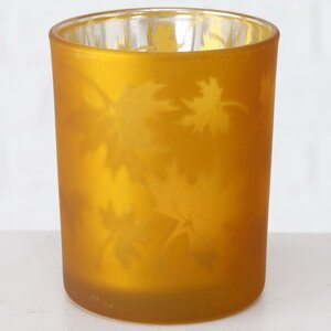 Стеклянный подсвечник Maple Joy 8 см оранжевый Boltze фото 7