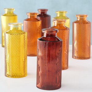 Набор декоративных ваз Сарагоса 14 см, 4 шт, стекло, лимонный Boltze фото 3