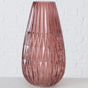 Стеклянная ваза Валетта 36 см, сливовая Boltze фото 1