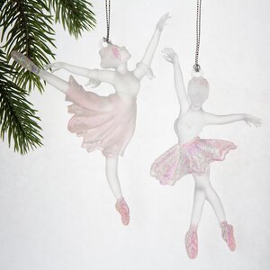 Набор елочных игрушек Балерины Лисбет и Жаклин - Кристальные Пуанты 15 см, 2 шт, подвеска Forest Market фото 1