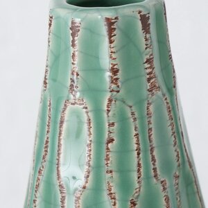 Керамическая ваза Жюстин 24 см эвкалиптовая Boltze фото 2