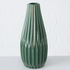 Керамическая ваза Жюстин 24 см малахитовая Boltze фото 1