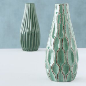 Керамическая ваза Жюстин 24 см эвкалиптовая Boltze фото 3