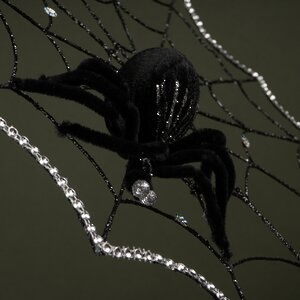 Декоративное украшение Паук Холли в паутине 38 см Winter Deco фото 2