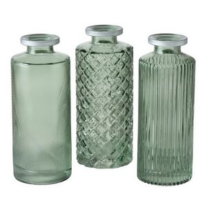 Набор стеклянных ваз Рошель Грин 13 см, 3 шт Boltze фото 6
