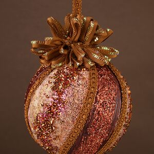 Винтажный елочный шар Палеогея: Allusio 15 см Winter Deco фото 5