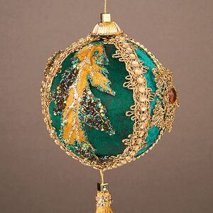 Винтажный елочный шар Динариди 23 см Winter Deco фото 6