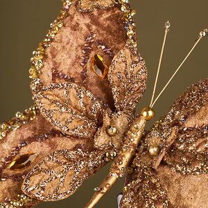 Елочная игрушка Бабочка Cortemilia 20 см, клипса Winter Deco фото 2