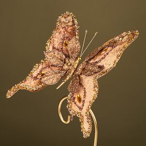 Елочная игрушка Бабочка Cortemilia 20 см, клипса Winter Deco фото 4