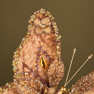 Елочная игрушка Бабочка Cortemilia 20 см, клипса Winter Deco фото 5