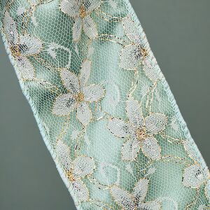 Бант на елку Кларель 33 см, мятный, клипса Winter Deco фото 5