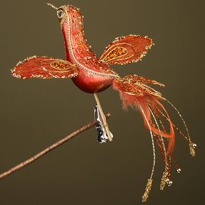 Елочная игрушка Птичка Виченца 35 см, клипса Winter Deco фото 5