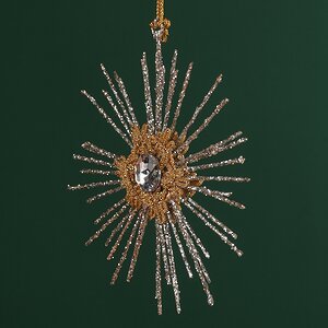 Елочная игрушка Снежинка Евлалия 14 см серебряная, подвеска Winter Deco фото 4