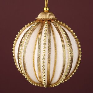 Набор елочных шаров Emerita 8 см золотой, 6 шт Winter Deco фото 3