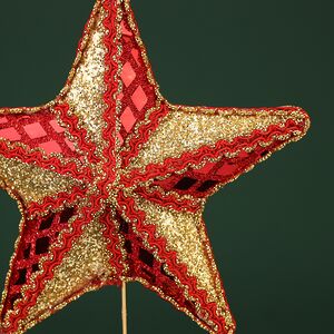 Звезда на елку Cremona Vinous 23 см Winter Deco фото 2