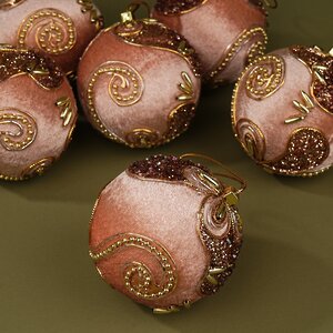 Набор елочных шаров Праздничное Пассамеццо 9 см, 6 шт Winter Deco фото 2