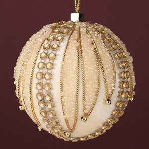 Набор елочных шаров Флорентийская Романеска 8 см молочный, 5 шт Winter Deco фото 2