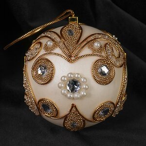 Набор елочных шаров Le Roi Soleil 8 см молочный, 6 шт Winter Deco фото 4