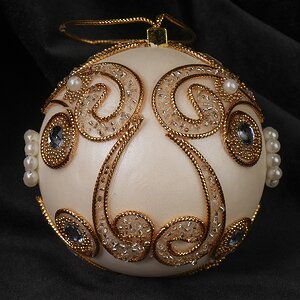 Набор елочных шаров Le Roi Soleil 8 см молочный, 6 шт Winter Deco фото 5