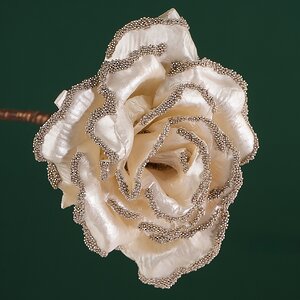 Искусственная роза Gianna 14 см, клипса Winter Deco фото 5