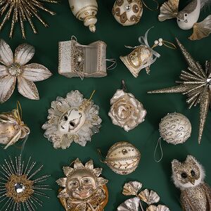 Искусственный цветок Контесса Донати 20 см бежевый, клипса Winter Deco фото 3