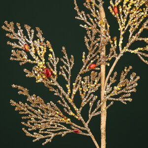 Декоративная ветка Januar Agnellis 63 см золотая Winter Deco фото 2