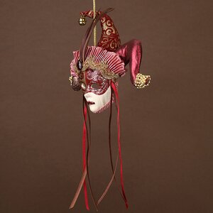 Елочная игрушка Маска Венецианского Потешника - Venesia Falco 15 см, подвеска Winter Deco фото 4