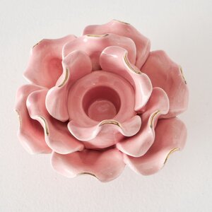 Керамический подсвечник Буль де Неж 11 см розовый Boltze фото 6