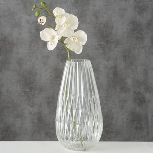 Стеклянная ваза Валетта 37 см, прозрачная Boltze фото 1