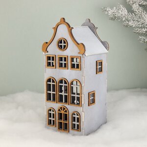 Декоративный домик Амстердам 27 см серый Christmas Apple фото 2