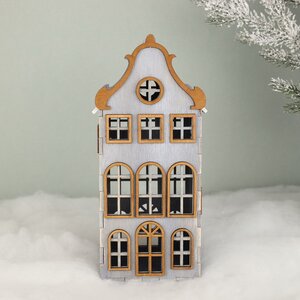 Декоративный домик Амстердам 27 см серый Christmas Apple фото 1