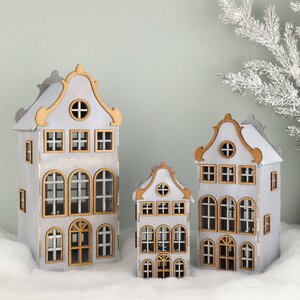 Декоративный домик Амстердам 27 см серый Christmas Apple фото 3