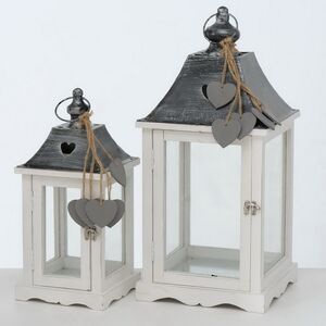 Набор деревянных подсвечников-фонарей Милборн 40-55 см, 2 шт Boltze фото 6