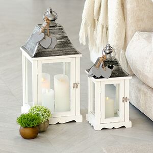 Набор деревянных подсвечников-фонарей Милборн 40-55 см, 2 шт Boltze фото 5