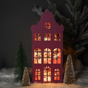 Декоративный домик Амстердам 37 см сливовый Christmas Apple фото 4