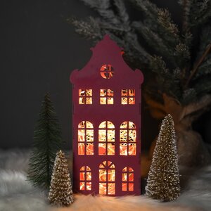 Домик с подсветкой Амстердам 27 см сливовый Christmas Apple фото 1
