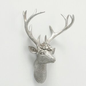 Настенный декор Голова серебряного оленя Викториано 32*25 см Boltze фото 1
