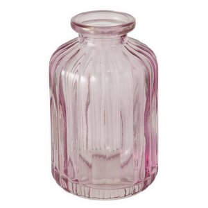 Стеклянная ваза-бутылка Уэльма 10 см нежно-розовая Boltze фото 5