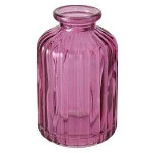 Стеклянная ваза-бутылка Уэльма 10 см розовая Boltze фото 5
