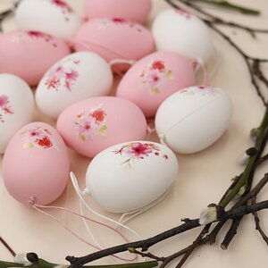 Декоративные украшения - пасхальные яйца Rosella 6 см, 12 шт, подвеска Boltze фото 3