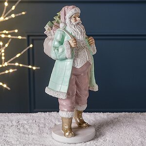 Новогодняя фигурка Санта с подарками - Рождественская Пастель 33 см Boltze (Больтце) фото 5