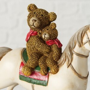 Декоративная фигурка Лошадка-качалка Дэнсер с медвежатами 21 см Boltze фото 2