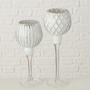 Набор стеклянных подсвечников - бокалов Versalles 25-30 см, 2 шт Boltze фото 4