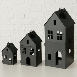 Набор подсвечников-домиков Витхолл 13-35 см черный, 3 шт Boltze (Больтце) фото 2